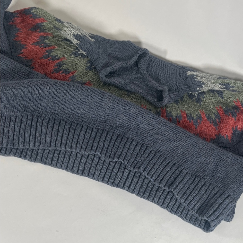 L.L. Bean Blue and Red Patterned Sweater - Picture 5 of 5